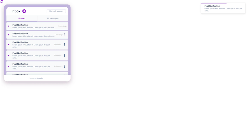 React Push Notifications User Preview