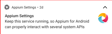 Appium Push Notification
