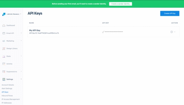 SendGrid API Keys