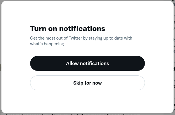 Notification prompt