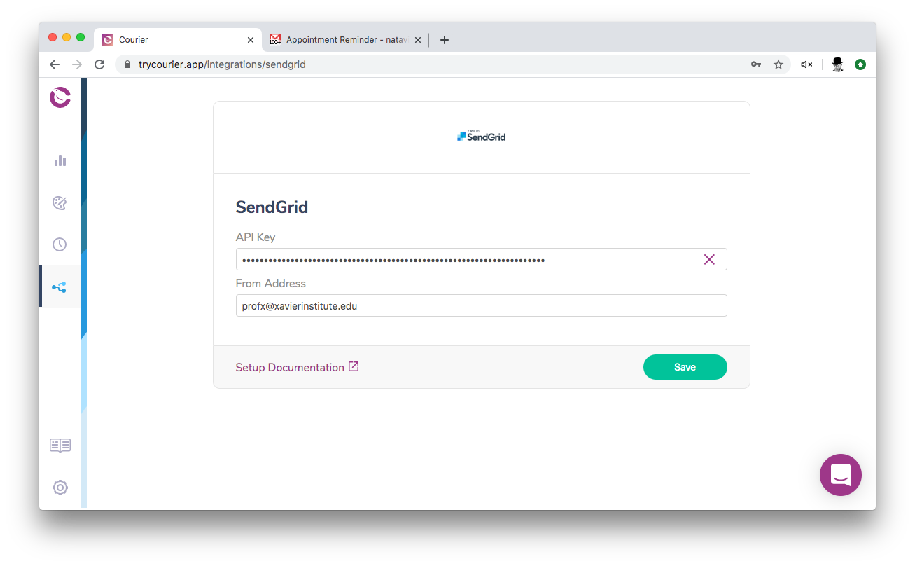 Add a SendGrid From Address to Courier